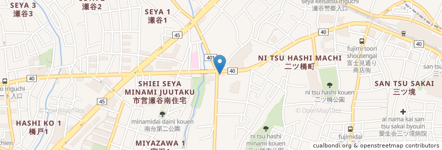 Mapa de ubicacion de 丸源ラーメン三ツ境店 en Japan, Präfektur Kanagawa, Yokohama, 瀬谷区.