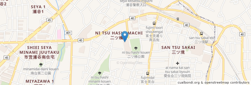 Mapa de ubicacion de 瀬谷消防署 en Japon, Préfecture De Kanagawa, 横浜市, 瀬谷区.