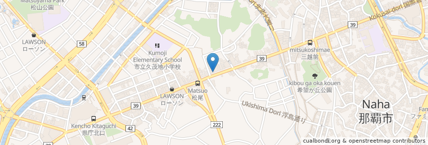Mapa de ubicacion de ブルーシールリックビット en 日本, 冲绳县/沖繩縣, 那霸市.