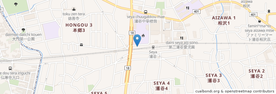 Mapa de ubicacion de 瀬谷駅北口自転車駐輪場 en Japão, 神奈川県, 横浜市, 瀬谷区.