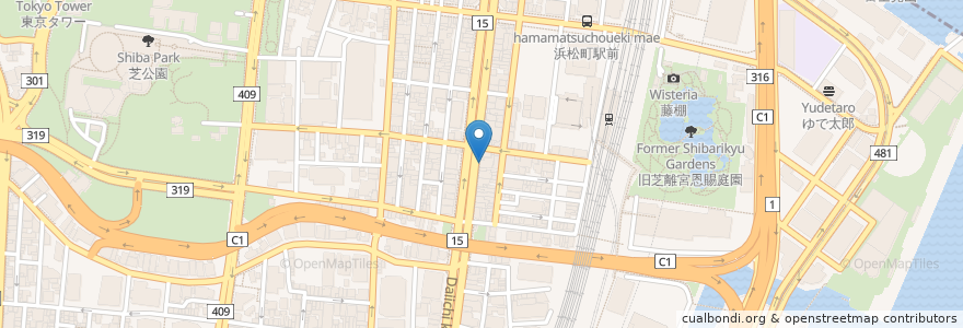 Mapa de ubicacion de おかずの華 芝大門店 en Japón, Tokio, Minato.