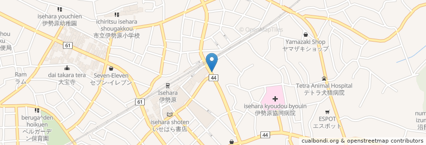 Mapa de ubicacion de みどり薬局 en Japan, Kanagawa Prefecture, Isehara.