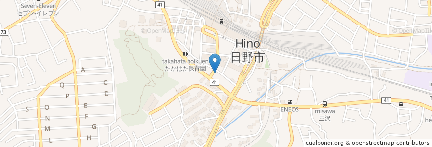 Mapa de ubicacion de 朝比奈クリニック en Japón, Tokio, Hino.