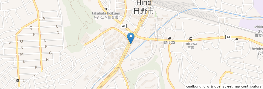 Mapa de ubicacion de 田中内科クリニック en Japan, Tokio, 日野市.