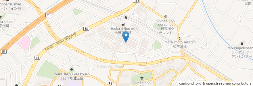 Mapa de ubicacion de マクドナルド en Japón, Prefectura De Kanagawa, Yokohama, 緑区.