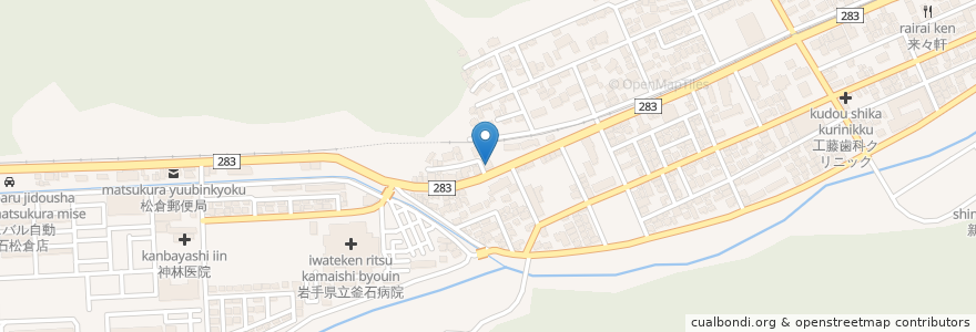 Mapa de ubicacion de 平松歯科医院 en Japonya, 岩手県, 釜石市.