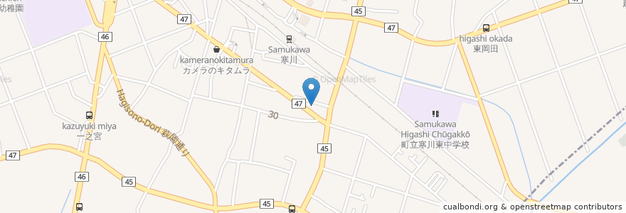 Mapa de ubicacion de 小僧寿し 寒川 en Japón, Prefectura De Kanagawa, 高座郡, 寒川町.