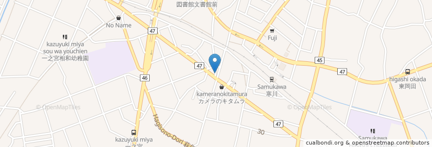 Mapa de ubicacion de 具志堅の家 en Japonya, 神奈川県, 高座郡, 寒川町.