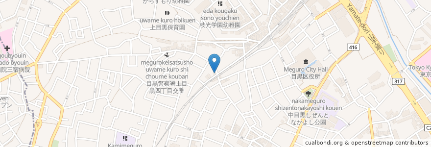 Mapa de ubicacion de Junkadelic en Japonya, 東京都, 目黒区.