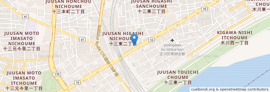 Mapa de ubicacion de やすらぎ薬局 (Yasuragi Pharmacy) en Japon, Préfecture D'Osaka, 大阪市, 淀川区.