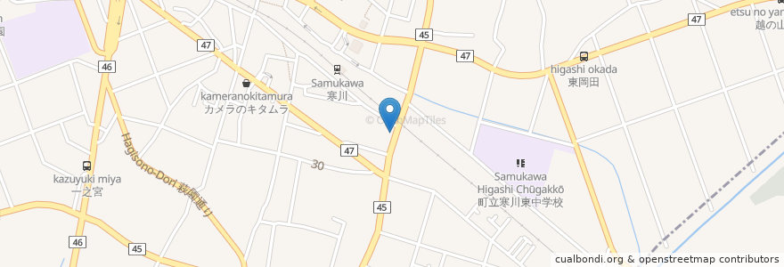 Mapa de ubicacion de 松乃鮨 en 日本, 神奈川県, 高座郡, 寒川町.