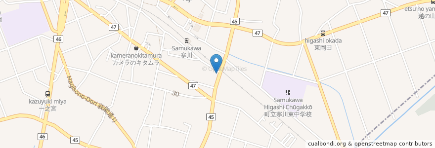 Mapa de ubicacion de 村さ来 en Japon, Préfecture De Kanagawa, 高座郡, 寒川町.
