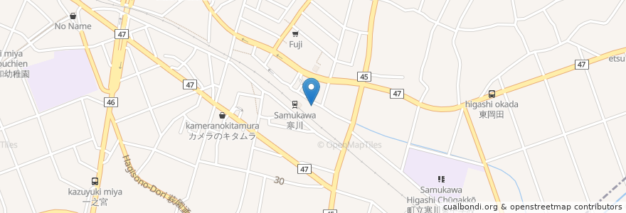 Mapa de ubicacion de 伽哩家 en Giappone, Prefettura Di Kanagawa, 高座郡, 寒川町.