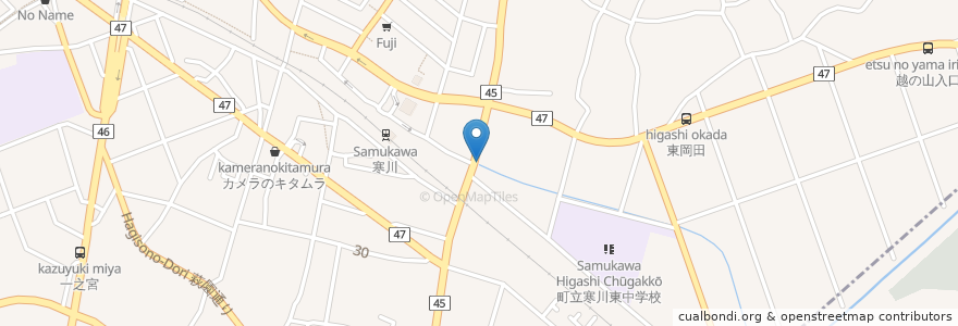 Mapa de ubicacion de じんべえ en 日本, 神奈川県, 高座郡, 寒川町.