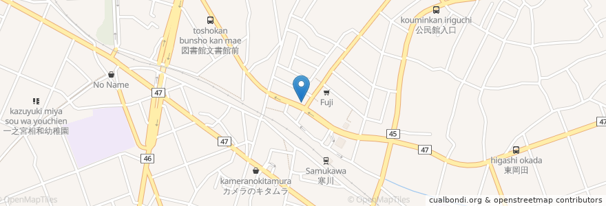 Mapa de ubicacion de つぼ川歯科医院 en Japão, 神奈川県, 高座郡, 寒川町.