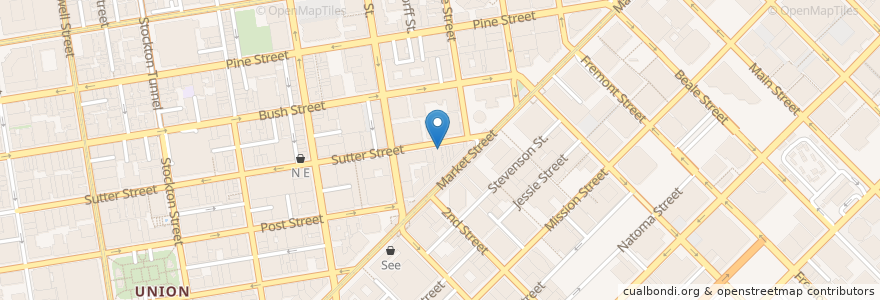 Mapa de ubicacion de Caffe Bianco en 美利坚合众国/美利堅合眾國, 加利福尼亚州/加利福尼亞州, 旧金山市县/三藩市市縣/舊金山市郡, 旧金山.