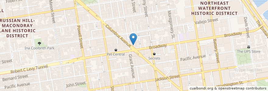 Mapa de ubicacion de Zorro taqueria en Vereinigte Staaten Von Amerika, Kalifornien, San Francisco, San Francisco.