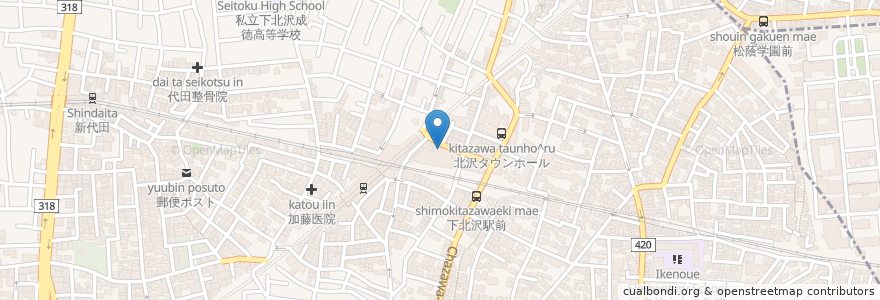 Mapa de ubicacion de 本多劇場 en 日本, 東京都, 世田谷区.