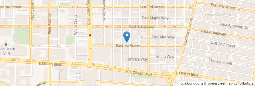 Mapa de ubicacion de Utopia en Amerika Birleşik Devletleri, Kaliforniya, Los Angeles County, Long Beach.