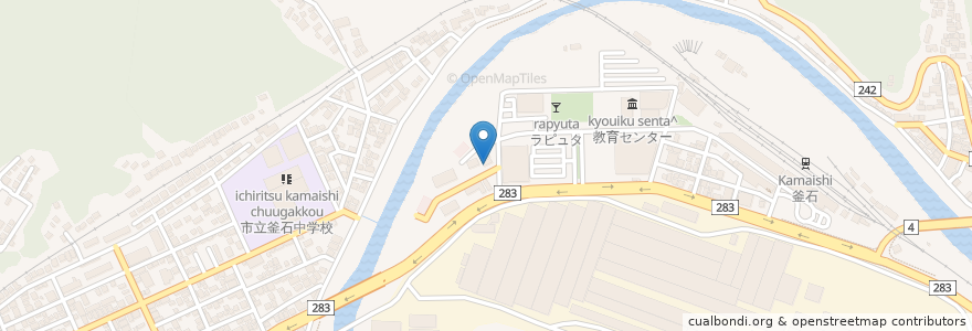 Mapa de ubicacion de 三浦歯科クリニック en Jepun, 岩手県, 釜石市.