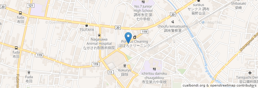 Mapa de ubicacion de あさひ薬局 en اليابان, 東京都, 調布市.