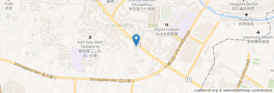 Mapa de ubicacion de クボタデンタルオフィス en Japão, Tóquio, 調布市.