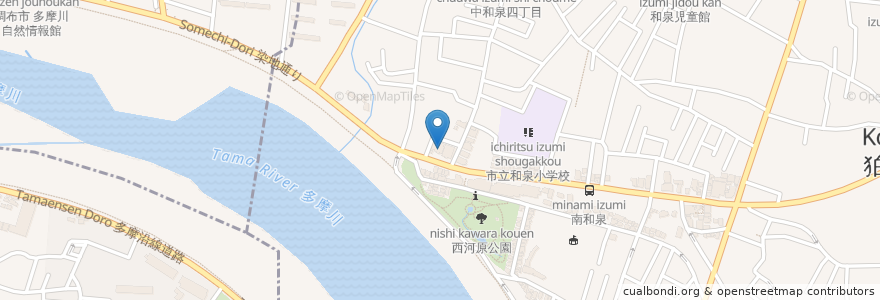 Mapa de ubicacion de 佛壽寺 en 日本, 东京都/東京都, 狛江市.
