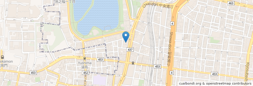 Mapa de ubicacion de 鈴本演芸場 en Japonya, 東京都, 台東区.