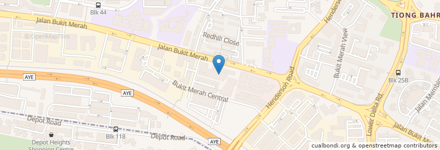 Mapa de ubicacion de Bukit Merah Food Centre en Singapour, Central.
