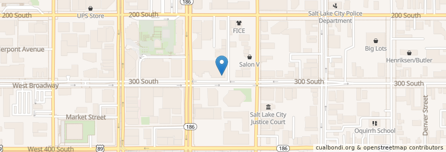 Mapa de ubicacion de Copper Common en Stati Uniti D'America, Utah, Salt Lake County, Salt Lake City.