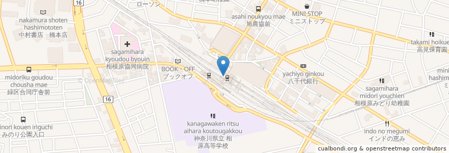 Mapa de ubicacion de BECK'S COFFE SHOP en 日本, 神奈川県, 相模原市, 緑区.