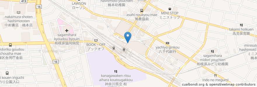 Mapa de ubicacion de サンマルクカフェ en 일본, 가나가와현, 相模原市, 緑区.