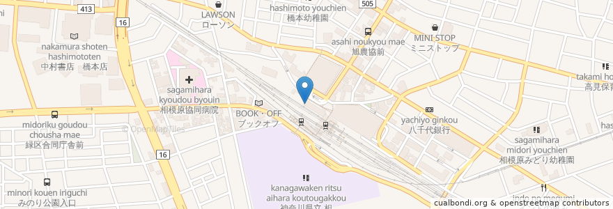 Mapa de ubicacion de ジョナサン en Япония, Канагава, Сагамихара, Мидори.