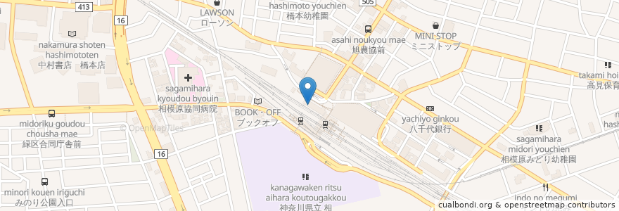 Mapa de ubicacion de 三間堂 en 日本, 神奈川縣, 相模原市, 緑区.