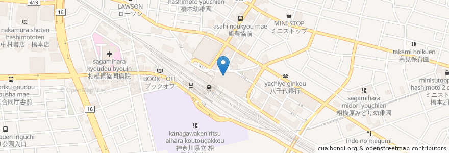 Mapa de ubicacion de 杜のホールはしもと en Japan, Kanagawa Prefecture, Sagamihara, Midori Ward.