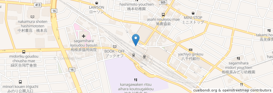 Mapa de ubicacion de 99 FRESH NY PIZZA en Japan, Präfektur Kanagawa, 相模原市, 緑区.