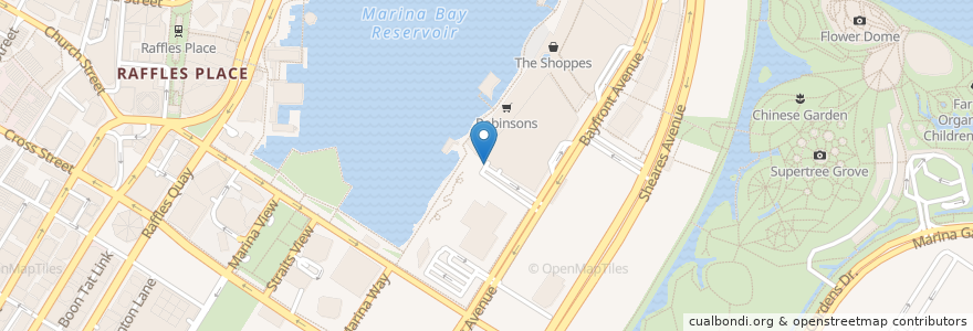 Mapa de ubicacion de Marina Bay Sands en シンガポール, Central.