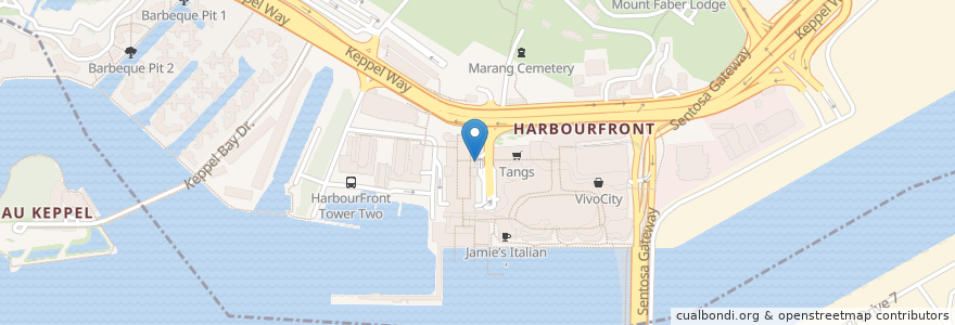 Mapa de ubicacion de Harbourfront Centre en Singapur, Central.