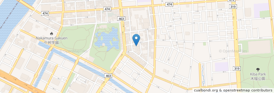 Mapa de ubicacion de 法性寺 en 日本, 东京都/東京都, 江東区.