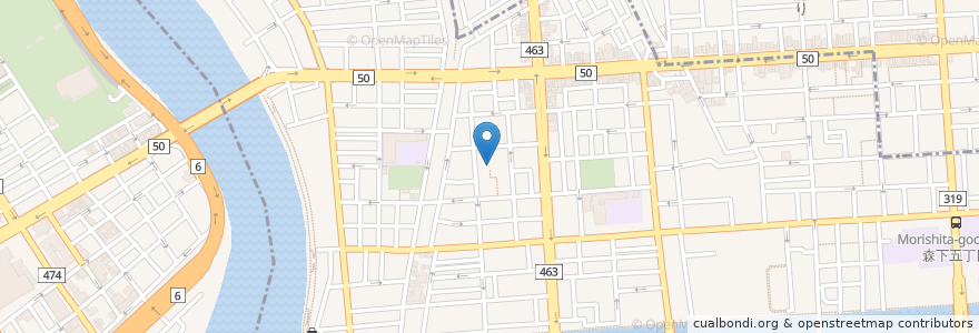 Mapa de ubicacion de 深川神明宮 en Giappone, Tokyo, 江東区.