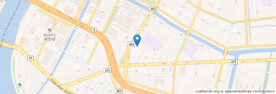 Mapa de ubicacion de 心行寺 en 日本, 东京都/東京都, 江東区.