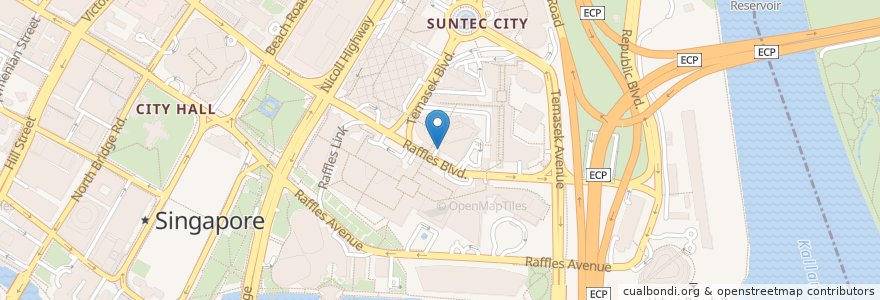 Mapa de ubicacion de Marina Square en Singapur, Central.
