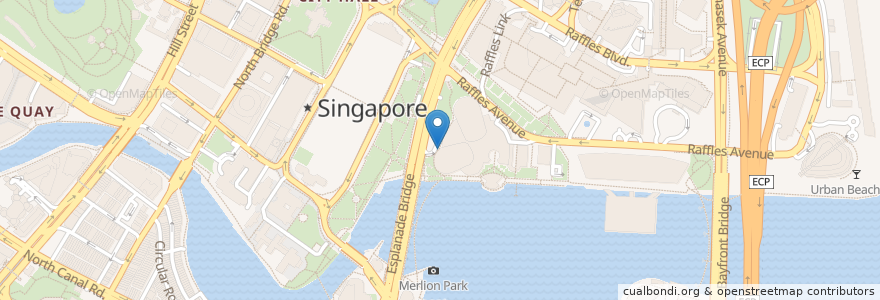 Mapa de ubicacion de Esplanade Car Park en Singapore, Central.