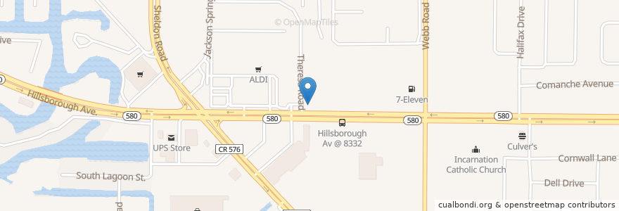Mapa de ubicacion de Garden Grille en États-Unis D'Amérique, Floride, Hillsborough County.