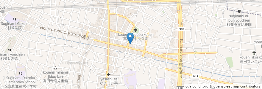 Mapa de ubicacion de 明石スタジオ (Akashistudio) en ژاپن, 東京都, 杉並区.