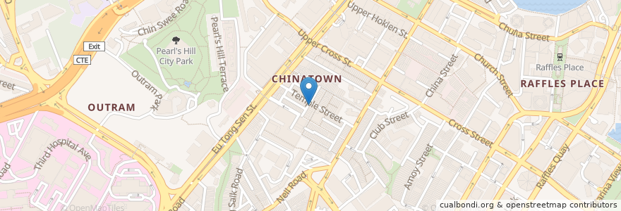 Mapa de ubicacion de Yum Cha Chinatown en Singapura, Central.