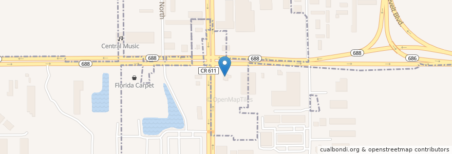 Mapa de ubicacion de Fifth Third Bank en アメリカ合衆国, フロリダ州, Pinellas County, Pinellas Park.