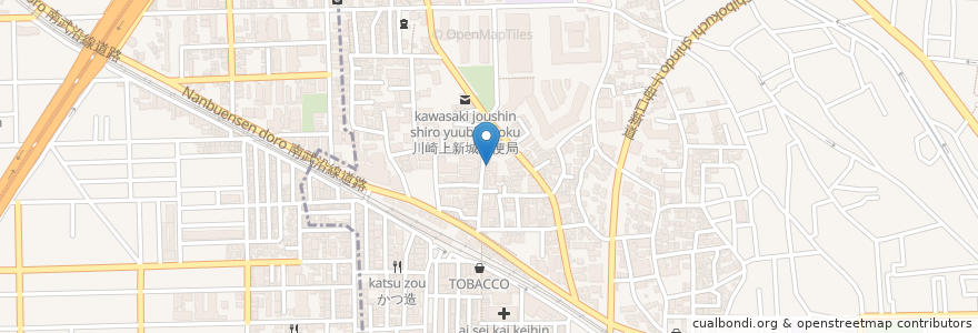 Mapa de ubicacion de ぷちっく en Japonya, 神奈川県, 川崎市, 中原区.