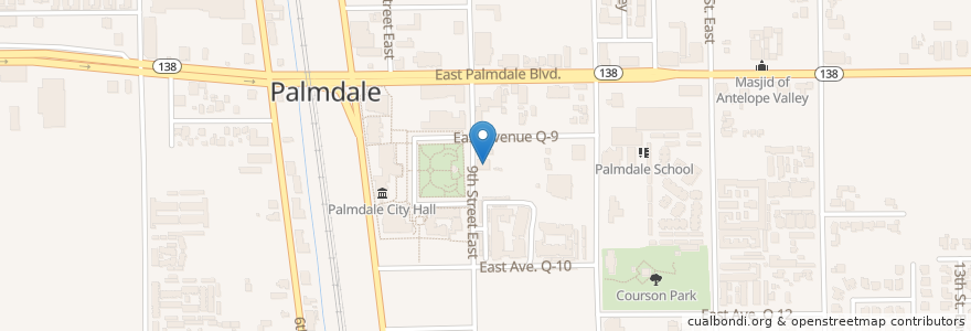 Mapa de ubicacion de Los Angeles County Fire Department Station #37 en 미국, 캘리포니아주, Los Angeles County, Palmdale.