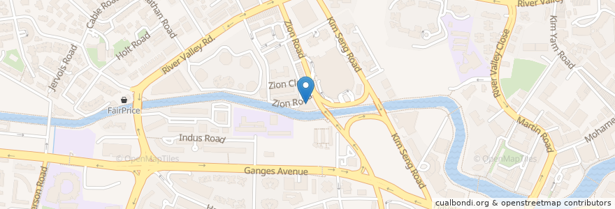 Mapa de ubicacion de Zion Riverside Food Centre en Singapura, Central.